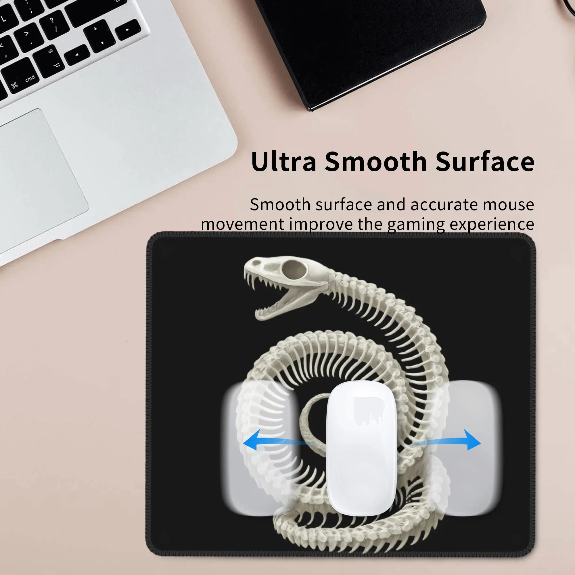 Cool Snake Skull Aesthetic Art Mouse Pad Computer Keyboard Mouse Mat Gamer PC Laptop Desk Mat Office Accessories Table Mats