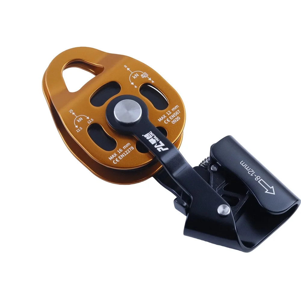 Self-Locking Hoist Pulley, One-Way Lifting Ascender for AC Outdoor Unit, Labor Saving Pulley System for Construction