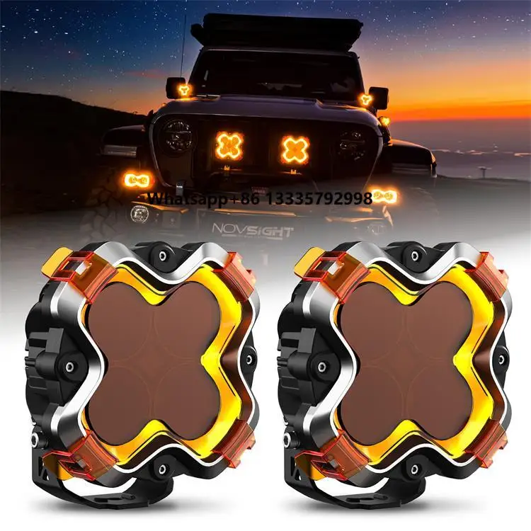 

Novsight Halo High Power Super Bright Round Offroad Driving Light LED Work Light for Truck Pickup UTV ATV