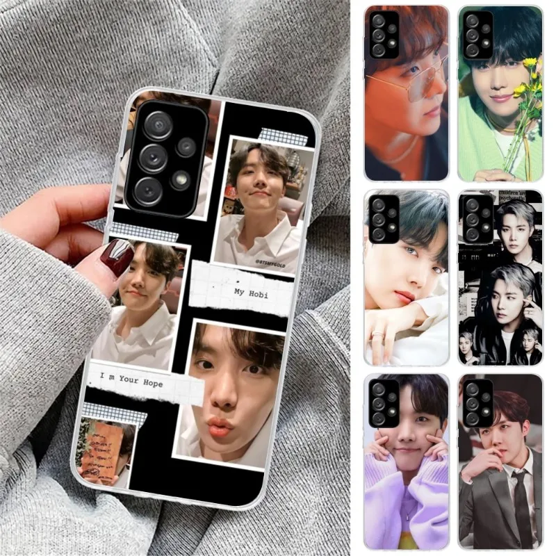 J-Hope Jung Smart Phone Case for Samsung Galaxy S23 S22 S21 Plus Ultra A12 A32 A53 Clear Phone Cover Funda