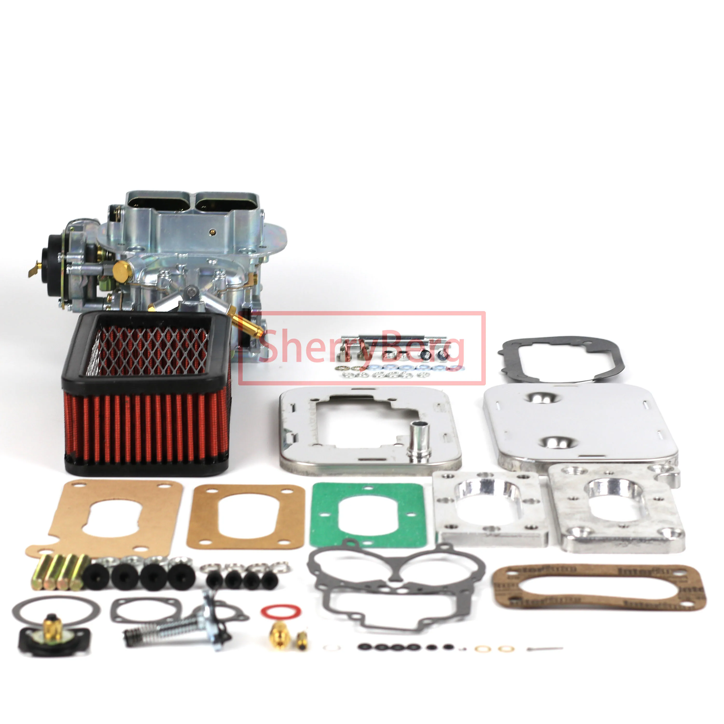 

SherryBerg Rep. EMPI 32/36 DGEV Carb Karburetor & Adapter Plate Kit & Air Filter (Cleaner 65mm)+GASKET Set for Mazda B2000 B2200
