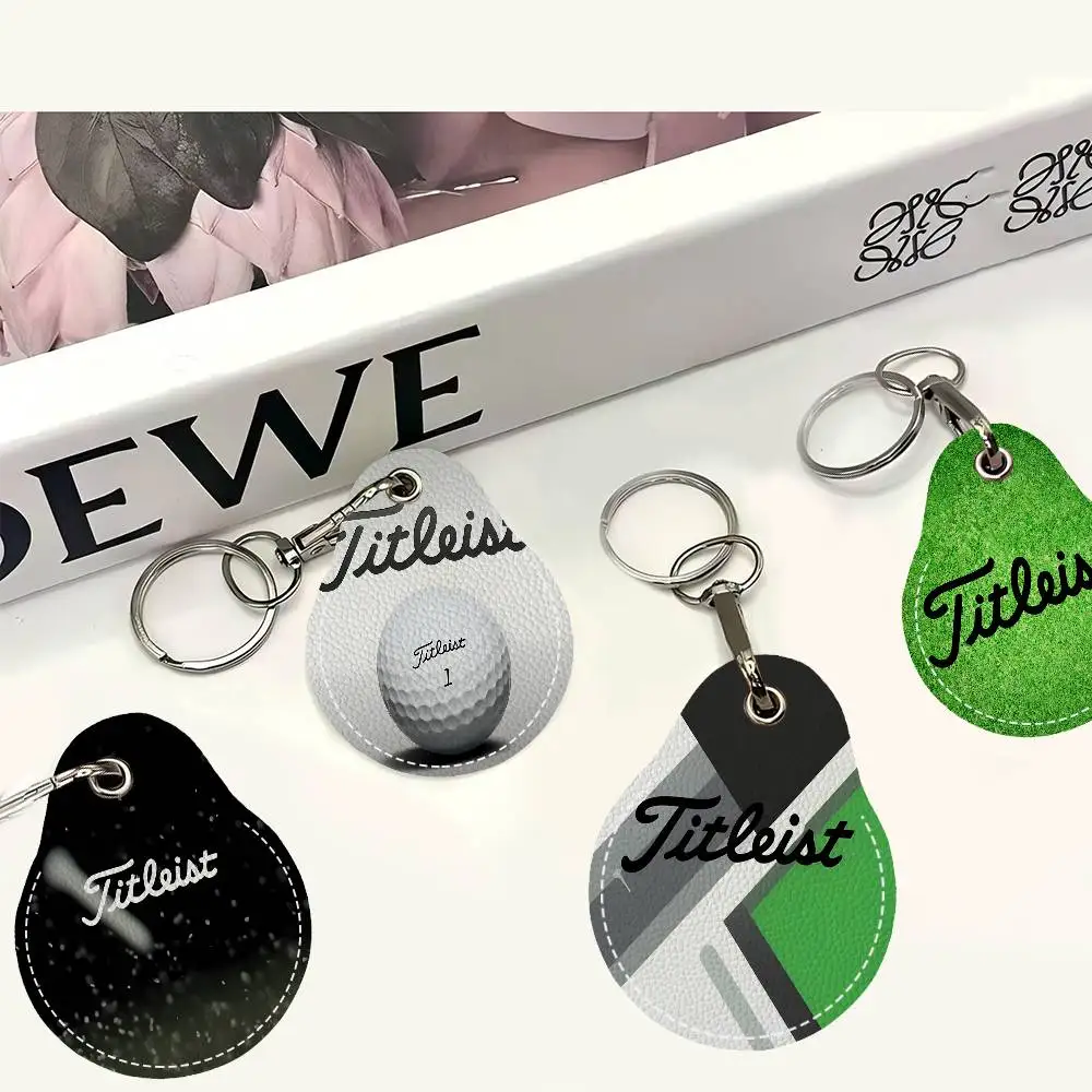 T-Titleist-Golf Adorable Teardrop Acc Control Card Protector Bus Keychain Elevator Card Holder Student PU Material