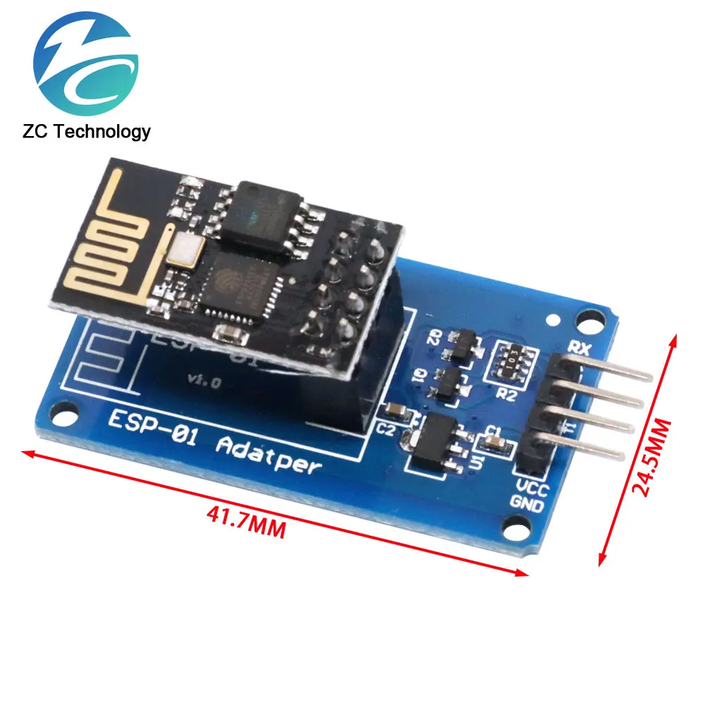 ESP8266 ESP-01 Serial WiFi Wireless Adapter Module 3.3V 5V Esp01 Breakout PCB Adapters Compatible For Arduino