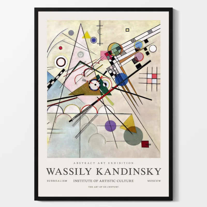 Wassily Kandinsky Abstract Art Canvas Painting Concentric Rings  Exhibition Posters and Prints Cuadros Wall Art Home Decor