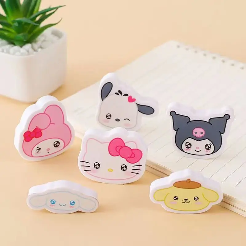 20/60pcs Cartoon New Sanrio KT Cat Kuromi Trendy Blind Bag Drawing Fun Eraser Student Stationery Supplies Toys Children's Gifts