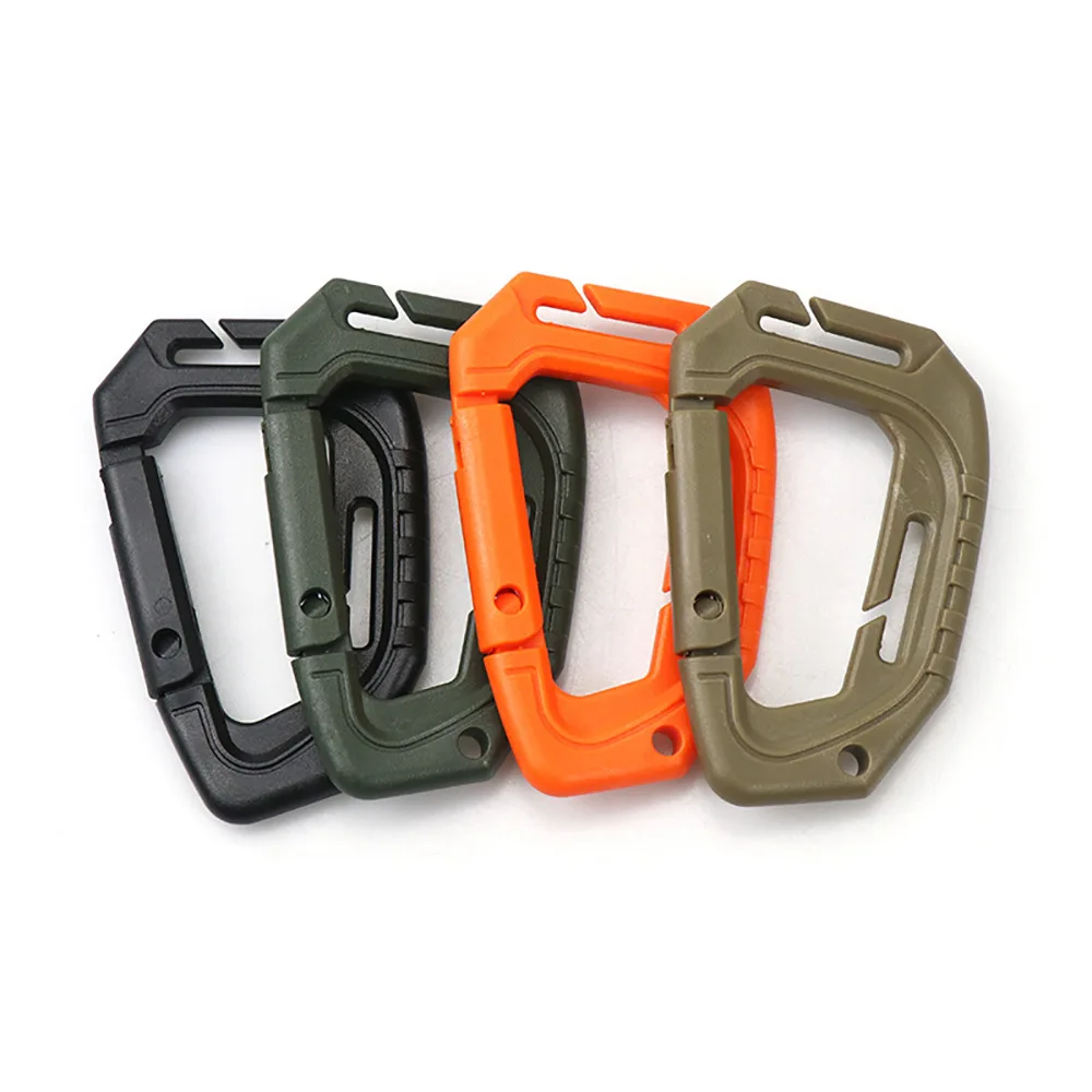 مشبك على شكل حرف D، مشبك معلق خفيف الوزن، خطاف سريع، مشبك تروس من النوع D للبقاء في الهواء الطلق، Edc (حمل يومي) #4