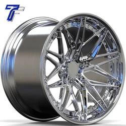 Customized Chrome Polish Deep Dish Forged Car 19x9.5J 5x120 5x114.3 Alloy Rims Wheels