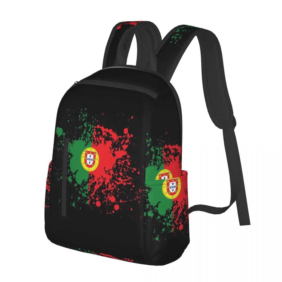 

Flag Of Portugal Student Backpack School Bag Hiking Travel Daypack for Boys Girls Fashion Bookbag Shoulder Bags