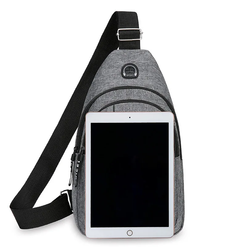 Lightweight Men's Chest Bag, Casual Nylon Crossbody Bag,Hiking Multipurpose Sling Bag for Outdoor Sports & Daily Commute