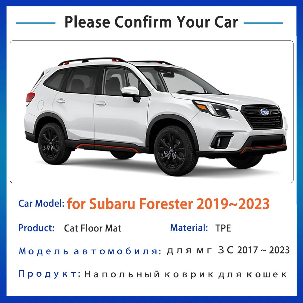 for Subaru Forester SK 2019 2020 2021 2022 2023 Accessories Car Floor Mat Foot Panel Liner Carpet Pad Waterproof Anti Dirty Mats