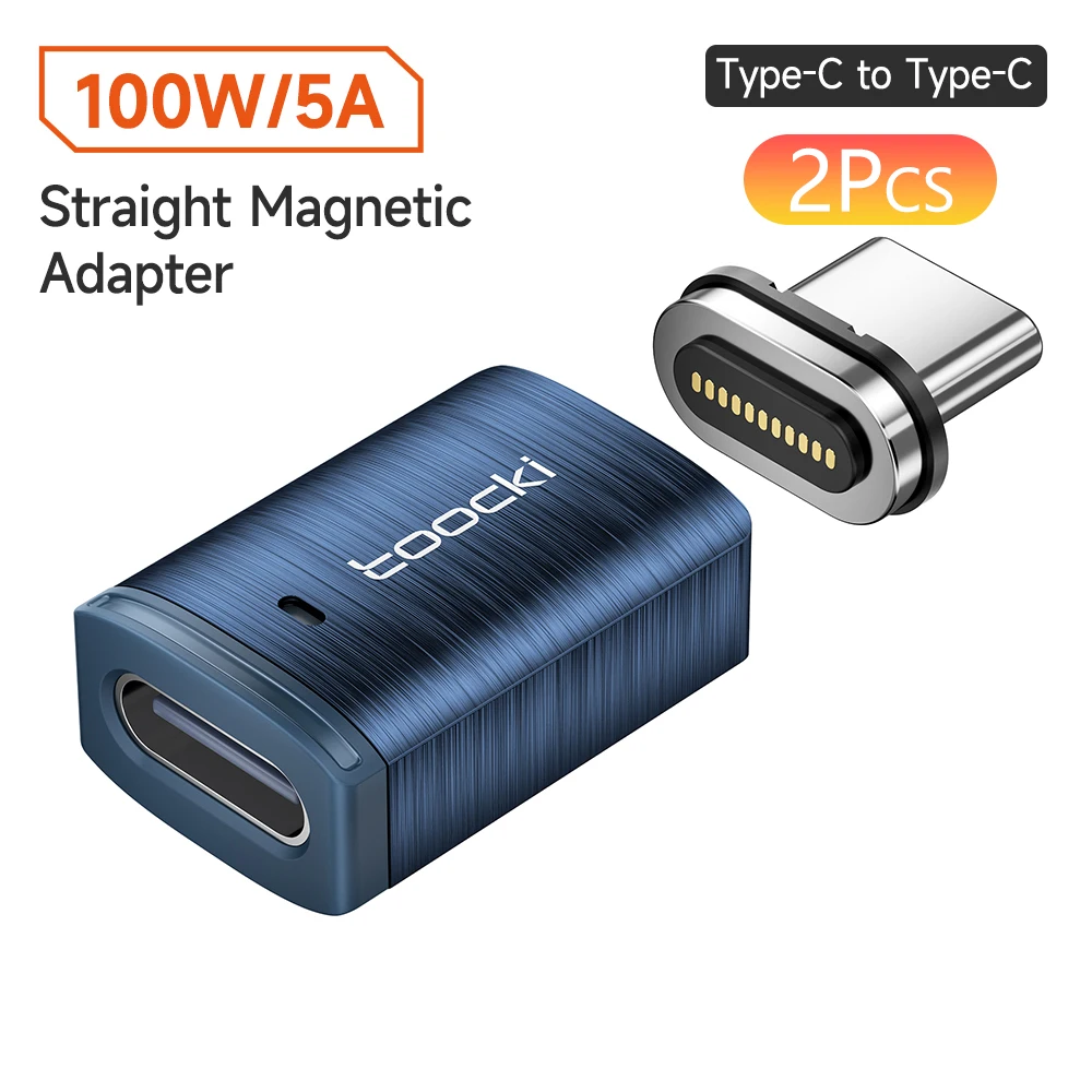 Toocki 100 W magnetischer OTG-Adapter USB Typ C auf Typ C magnetischer Schnellladekonverter für Samsung Xiaomi Huawei MacBook Laptop