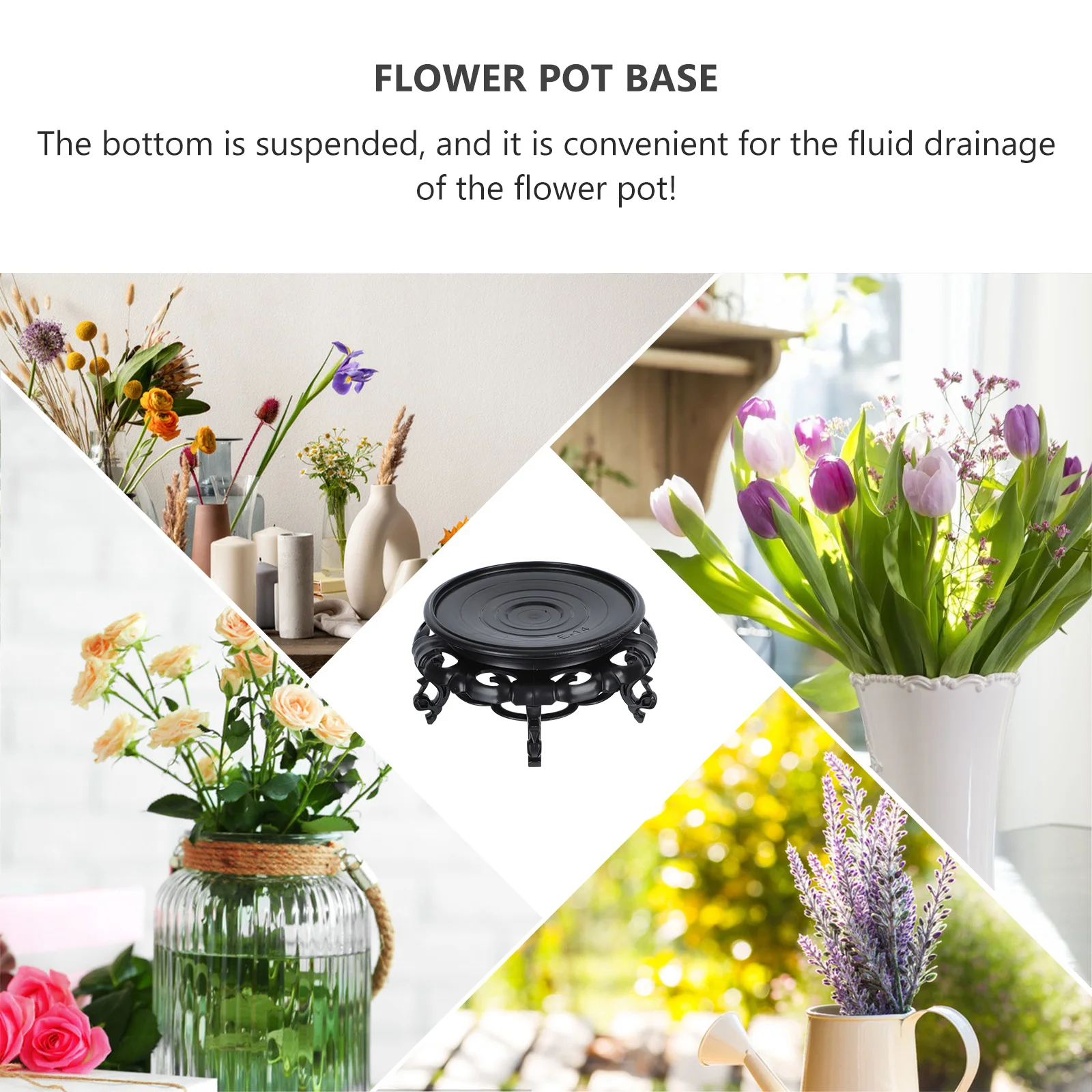 

1pc Resin Flower Stand Display Rack Plant Pot Stand for Potted Plants Home Office Decor Modern Minimalist Style