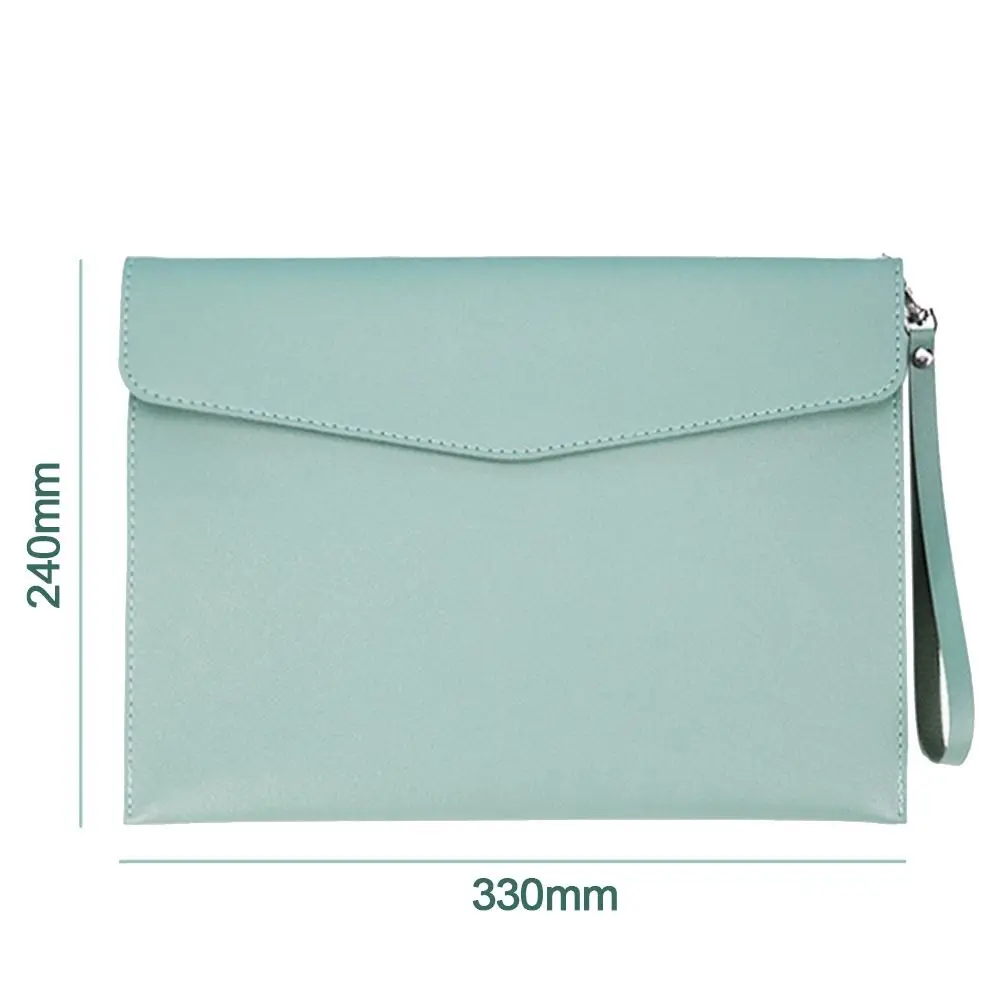 A4 Envelope Folder Leather Leather Document Pouch A4 A5 Large Capacity Briefcase With Handle Document Bag School Office