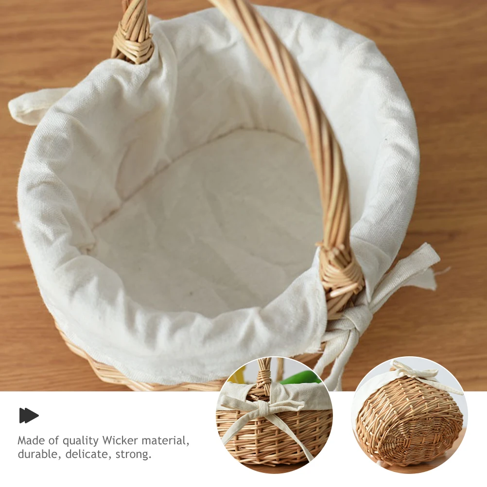 

Rattan Wicker Basket 20x17cm Cute H made Storage Picnic Vegetable Shopping Mini Baskets for Kids Bedroom Living Room