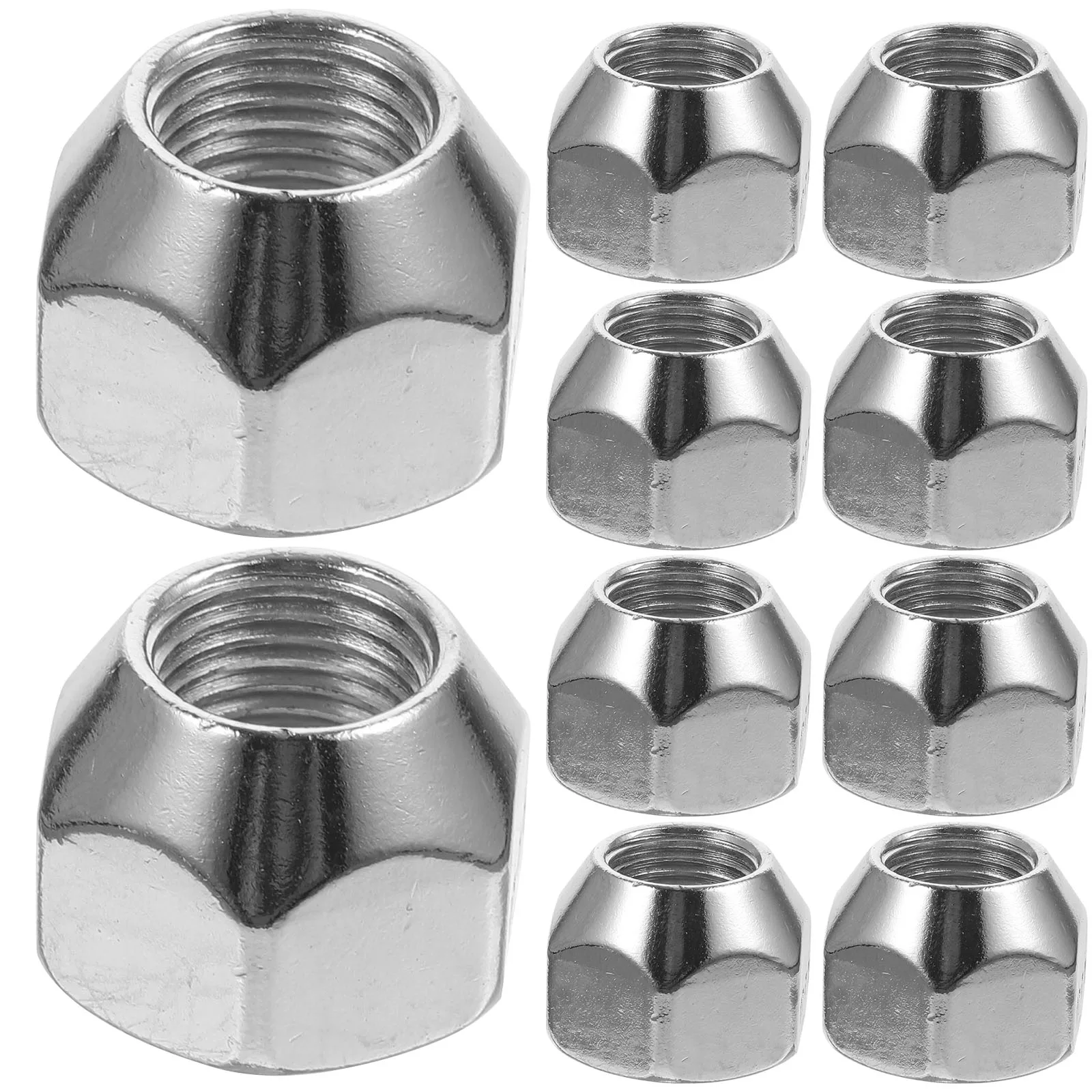 

10pcs Trailer Lug Nuts Wheel Nut Replacement Tire Accessories Camper Steel Nut 1/2-20 M14X1.5 Carbon Wheel Studs For Truck Tires