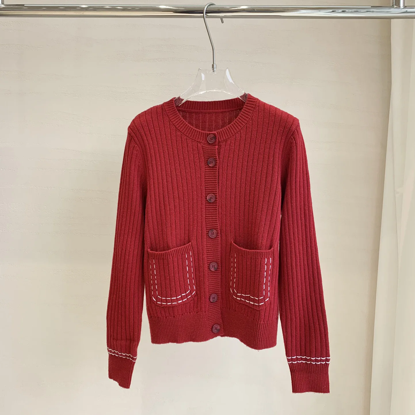 Herfst en winter nieuwe ronde hals vest trui wol stof casual hoge kwaliteit dameskleding