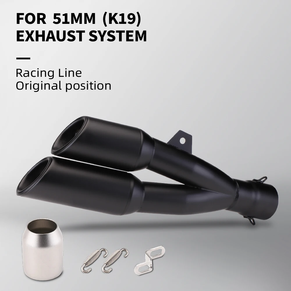 pour-ninja250-400-yzf-r3-mt07-09-cbr-650r-1000rr-s1000rr-r6-k19-moto-tuyau-d'echappement-evasion-modifie-moto-51mm-silencieux
