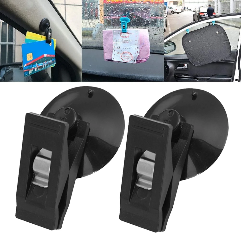Suction Cup Shower Curtain Clips, Wall-Mounted Splash Guard Clips, Bill And Card Holders, Car Holders, And Sun Visor Suction Cup