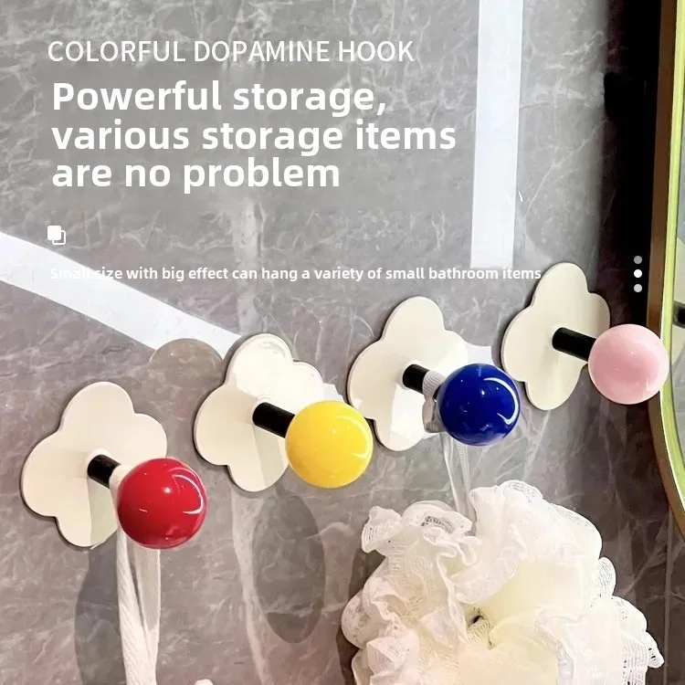 Multi-Phenol Adhesive Hooks Home Use Wall-Mounted No-Drilling Bathroom Clothes Hanger Sticky Door Back Hook Home Decor Accessori