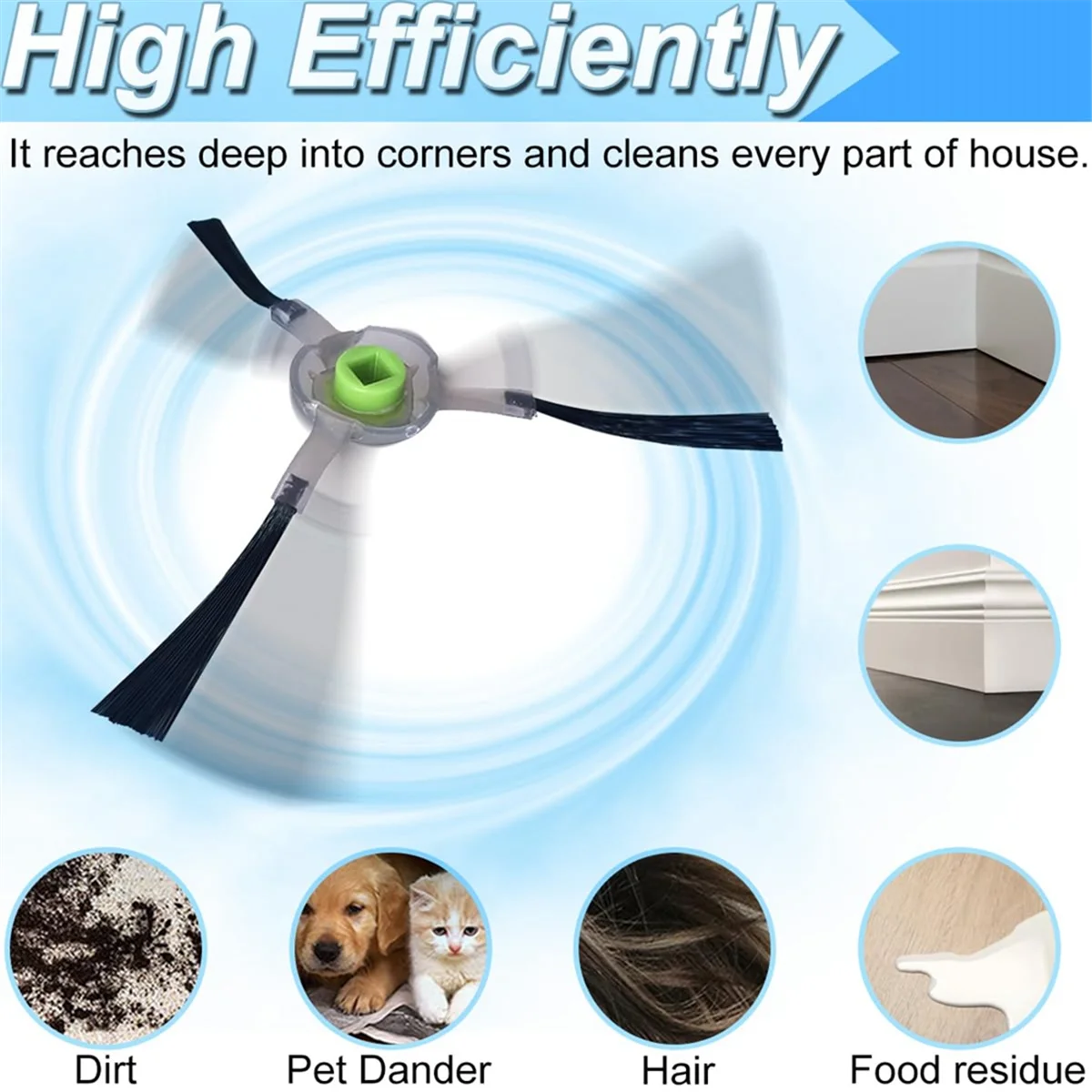 Spazzole laterali FZFZ per parti di aspirapolvere M210 / M210S / M210B / M210P / M213 / Life K2 / K3 / K4 / K5 / MT501