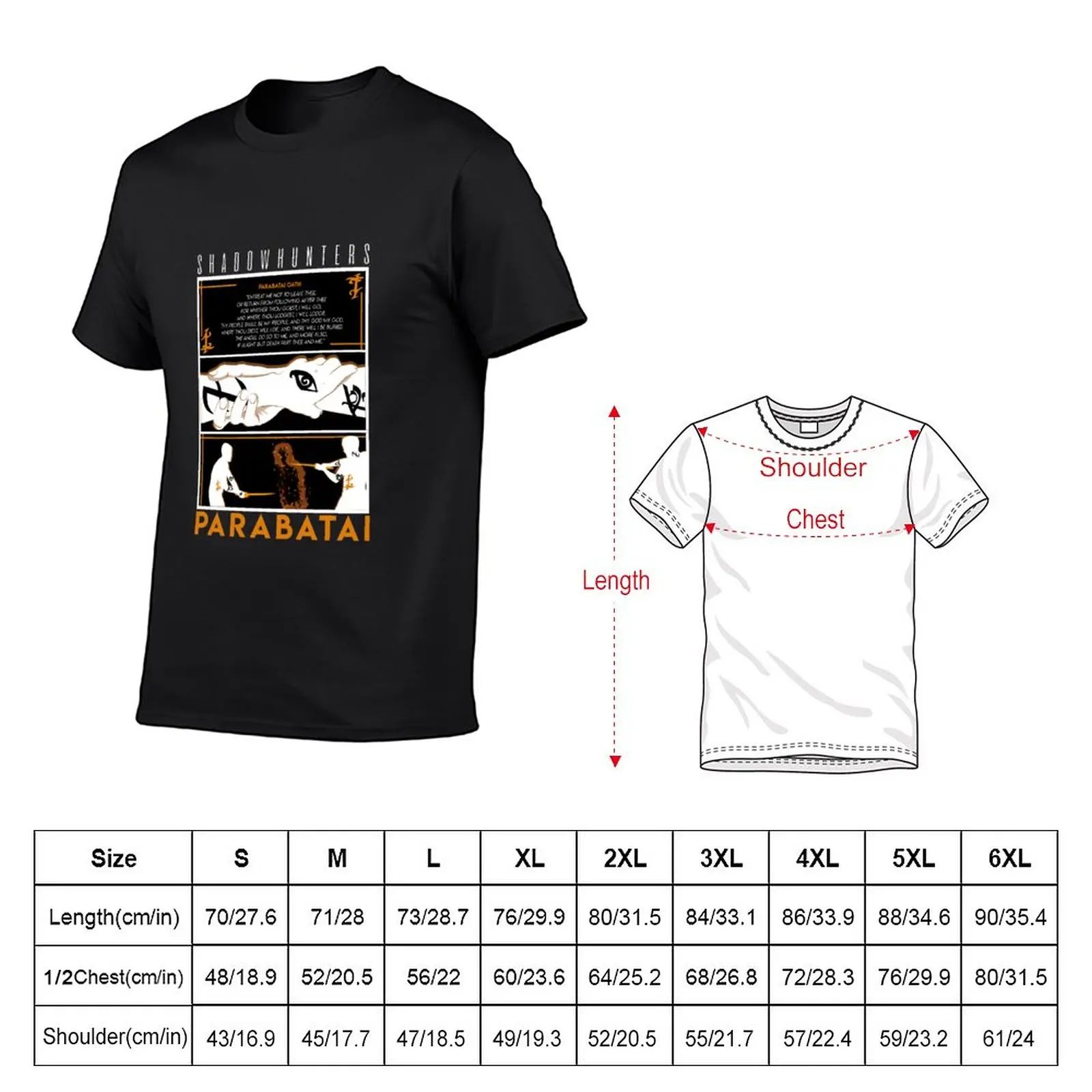 Parabatai Oath - Shadowhunters T-Shirt graphics t shirt summer clothes black t-shirts for men