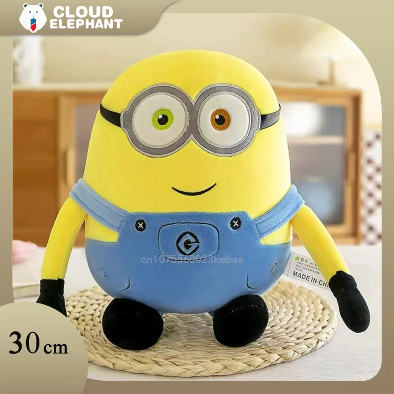 Minions Movie Periphery Yellow Plush Bob Plush Stuart Stuffed Toys In Jeans Soft Dolls Pillow Decoration Children Birthday Gift