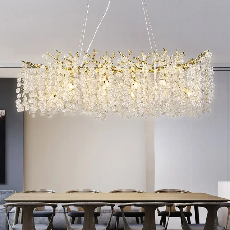 Crystal Branch Chandelier Gold Luxury Money Tree Crystal Chandeliers For Bedroom Living Dining Room