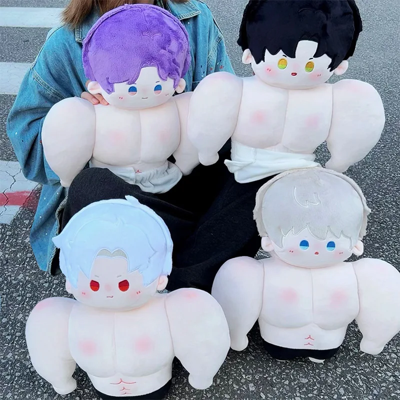 

Подушка для мышечного тела Love and Deepspace Qin Che & Shen Xinghui, забавная плюшевая игрушка-кукла в стиле аниме 50 см, подарки для игр