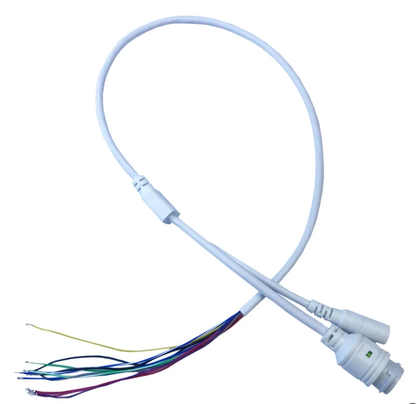 Ethernet Lan PoE Network Cable for CCTV IP camera board module  weatherproof connector  cable 12V RJ45 For dahua Hikvision Ip