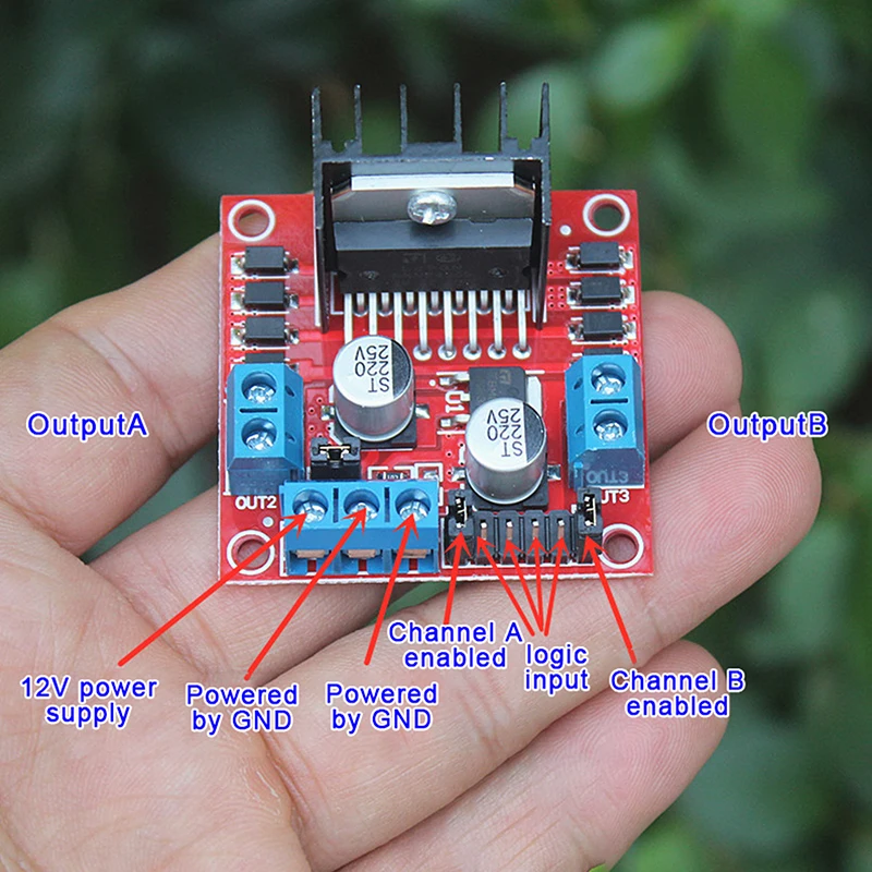 L298N Motor Drive Controller Board DC Dual H-Bridge Robot Stepper Motor Control And Drives Module For Smart Car