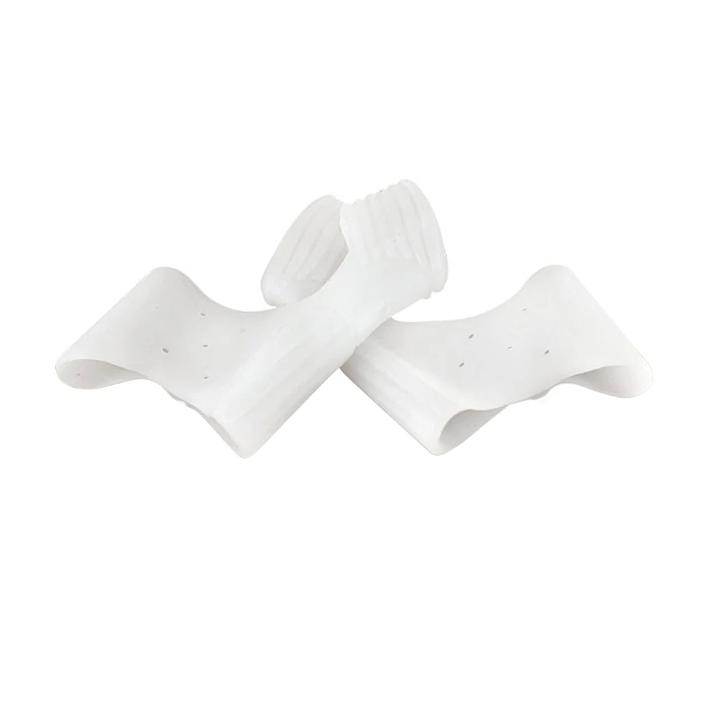 

2 Pairs Toe Corrector Bunions Hallux Soft Material Relieves Pain Bent Toes Separator Straightener Foot Care Tool