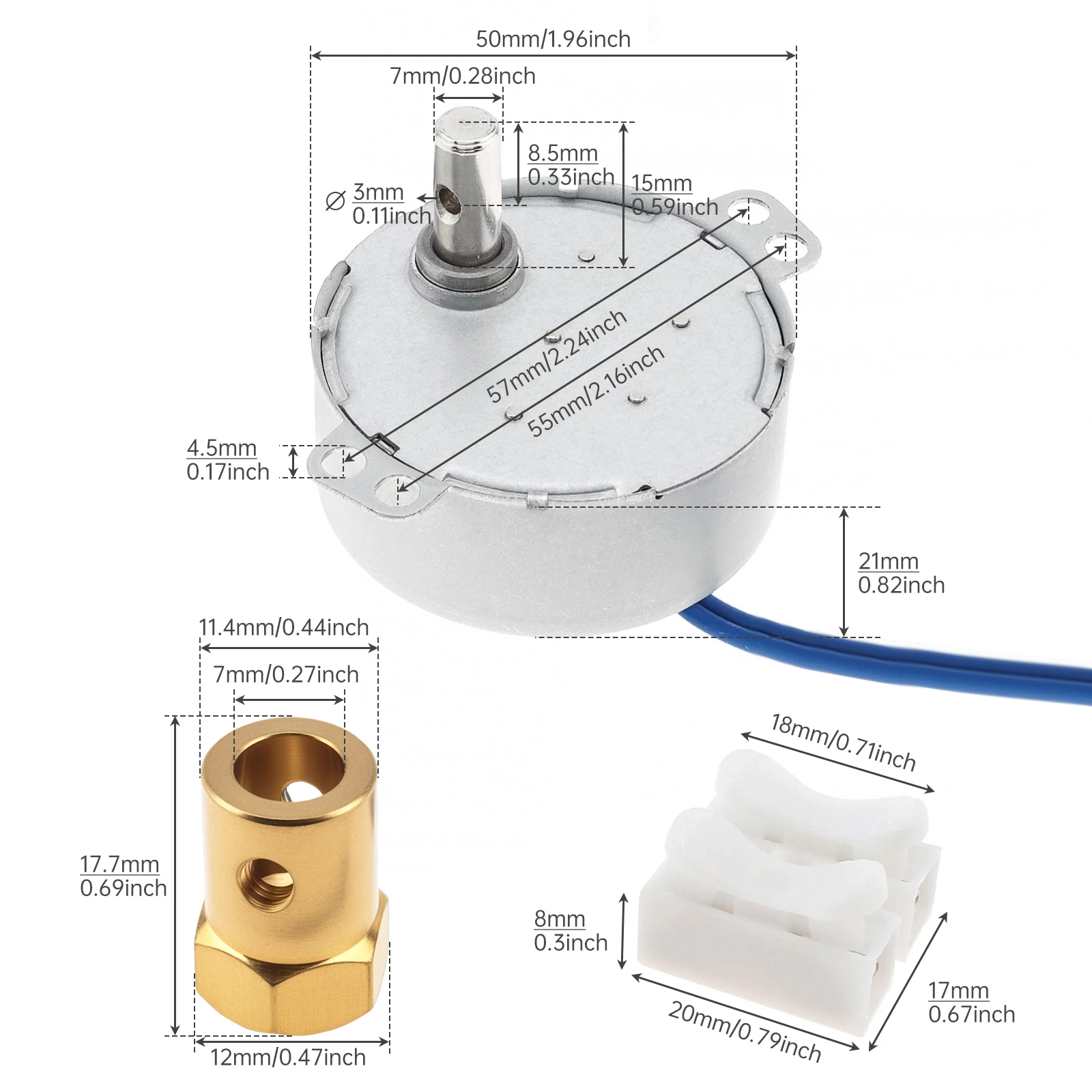 Synchronous Turntable Motor Kit 5-6RPM 50/60Hz 4W 100-127V AC CCW/CW Electric Synchron Motor for Cup Turner Rotator Display Rack