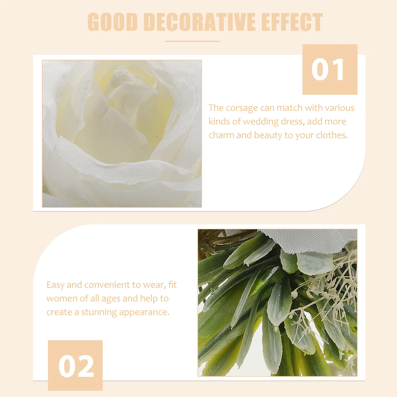 لؤلؤة بيضاء خضراء الزفاف الصدار السوار أنيقة المعصم زهرة سوار العروس وصيفه الشرف الزفاف ديكور الزفاف المعصم الصدار #6