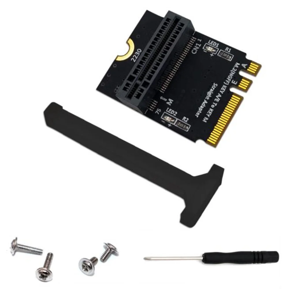 M.2 NVME Adapter SSD PCIE M2 NGFF Key M to M.2 Key A/E Adapter Vertical Installation for 2230 M2 NVME SSD Riser Card