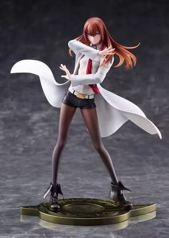 In Stock Original Genuine Wave Steins;Gate Makise Kurisu White Coat Style Anime Figures Collection Action Figure Model Doll Toy