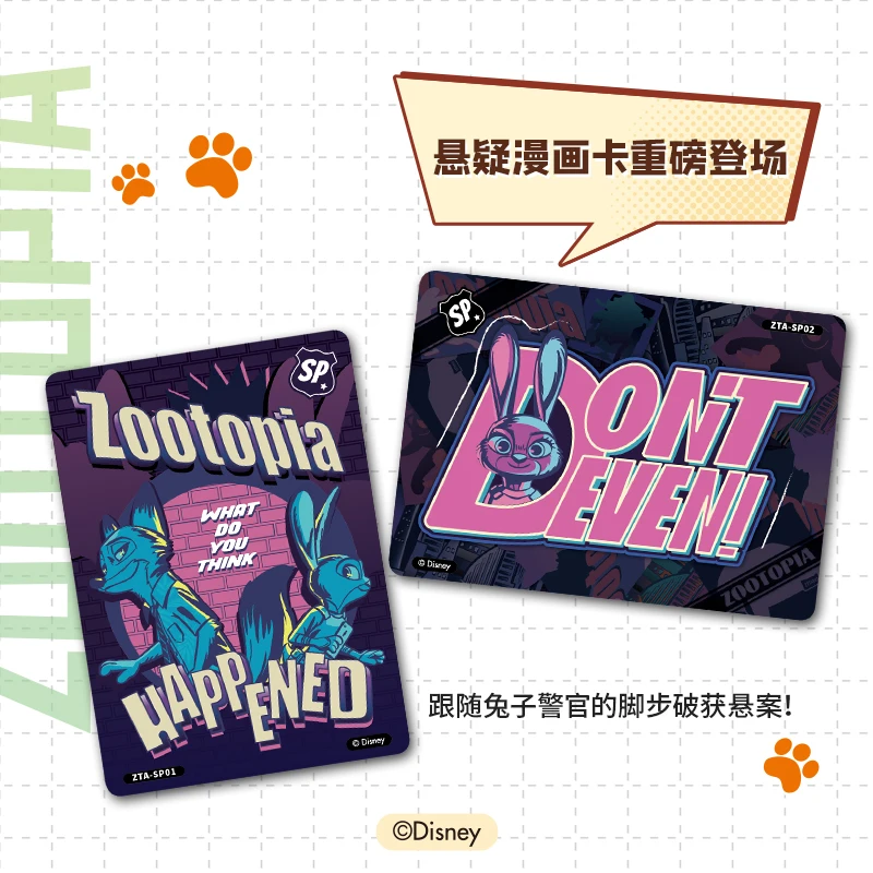 Cartes Zootopia Authentiques Disney, Édition Amusante, ChimJudy et Réparation, Collection Rare, Jouet, Cadeau de Festival, Nouvelle Collection