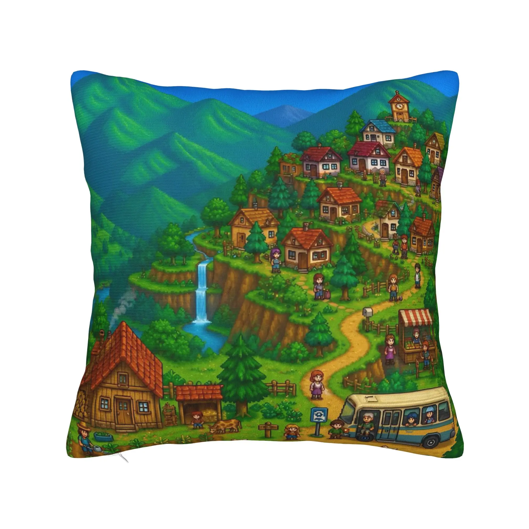 Decorative Pillow Covers Stardew Valley Animals Merchandise Home  Throw Pillow Case Cover Square Style Multiple Sizes
