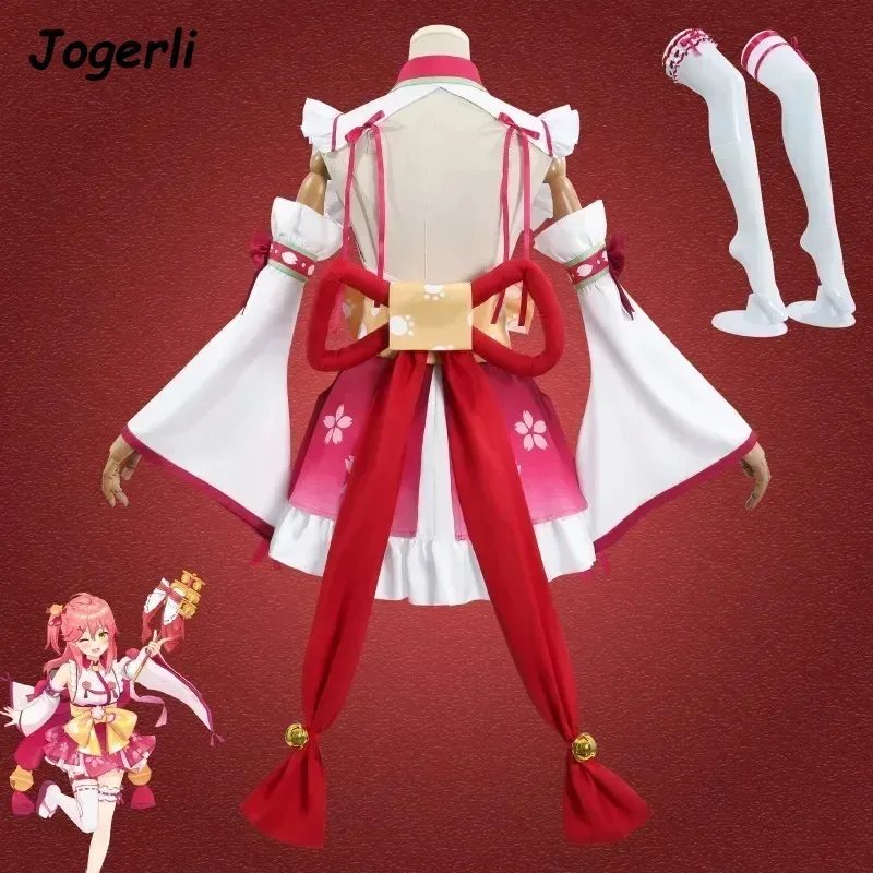 Jogerli VTuber Anime giapponesi Costumi Cosplay Idol virtuale Live Streaming Host Sakura Cos Suit Panno da donna
