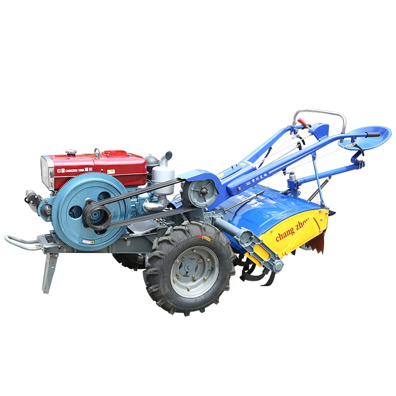 22HP Rice field diesel driven tiller dual-purpose rotary tillage ridge walking tractor