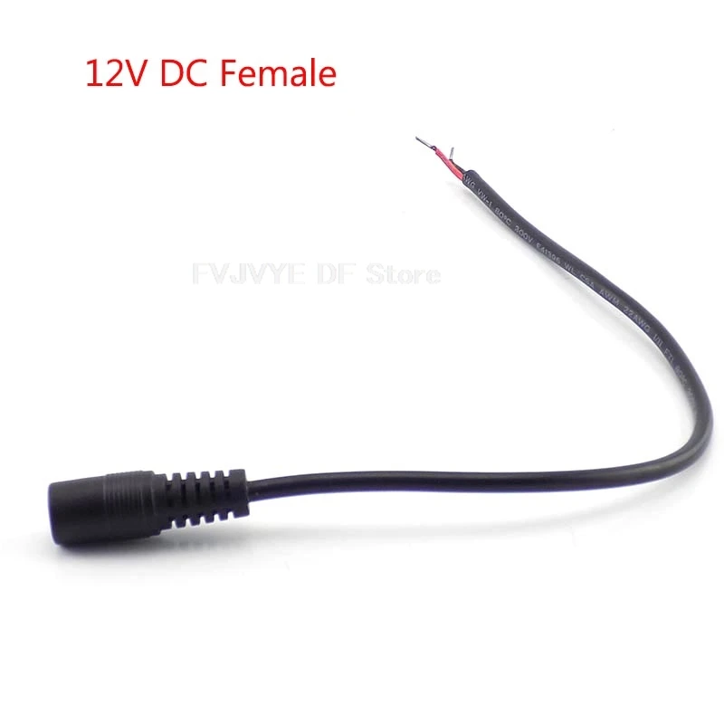 0.25M/0.5M/1M DC 12V 22AWG 5.5*2.1mm Power Cable Extension Female Connector Power Supply Adapter for CCTV Camera LED Strip Light