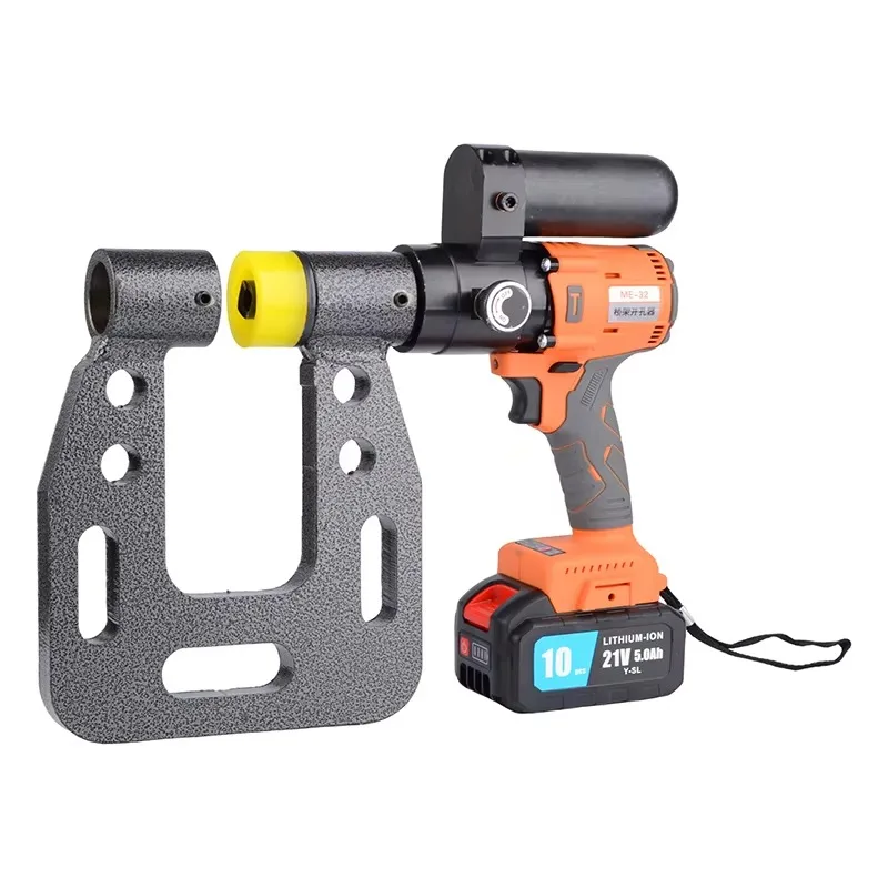 ME-15020 Portable Hydraulic Metal Punching Machine C-Beam Lithium Battery Operated For Angle/Iron Hole Punching Sheet Metal/Pipe
