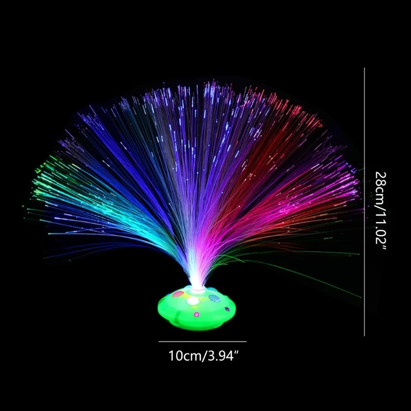 Q0KB Ślubna dioda LED zmieniająca Kolorowa światłowodowa lampa nocna Mała lampka nocna