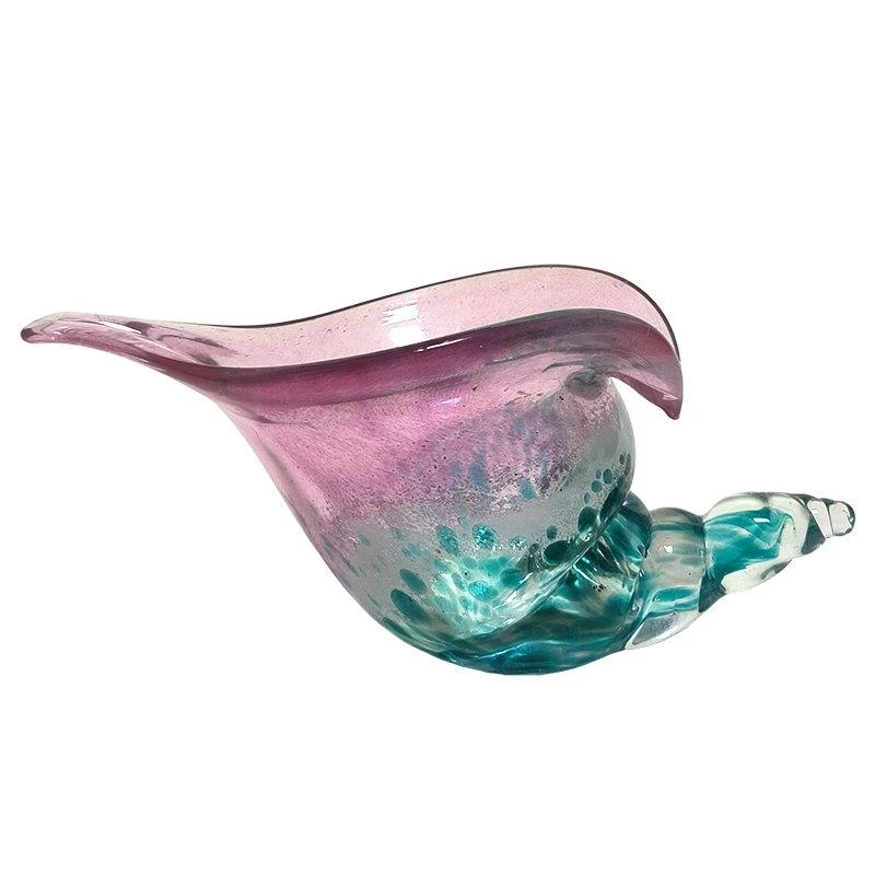 Colorful Conch Candy Jar Fruit Tray Transparent Glass Storage Basket Room Aesthetic Decor Desktop