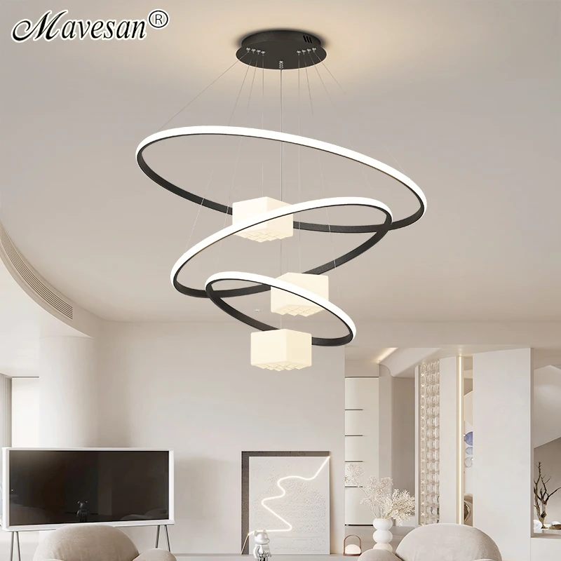 

Multi Circular LED Pendant Light Art Ceiling Chandelier For Restaurant Bar Exhibition Hall Lliving Rroom Bedroom Hanging Lamp