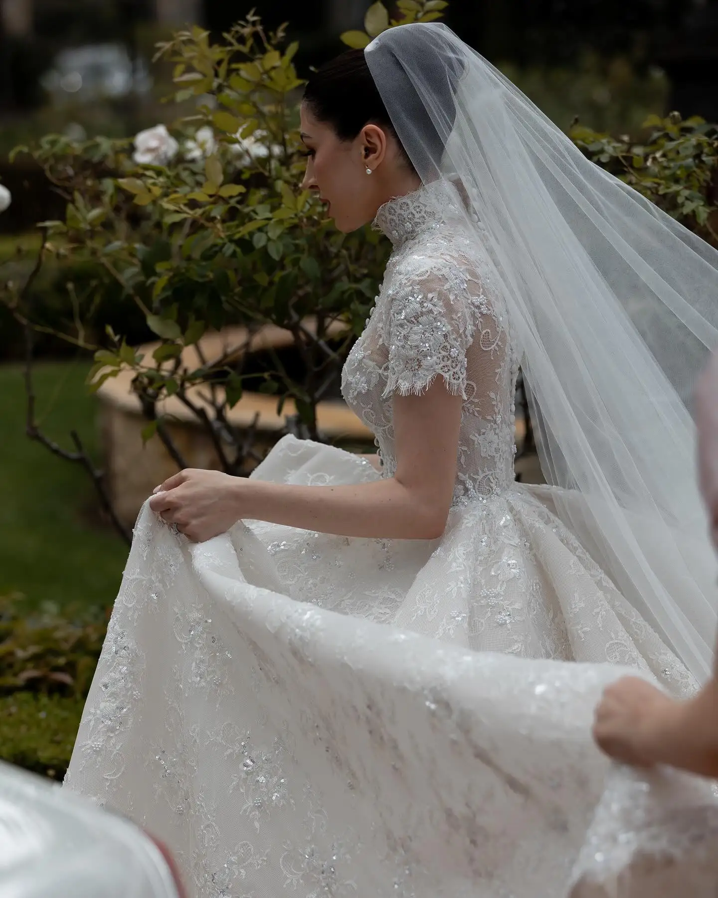 Vestido De Novia Cuello Alto Encaje Princesa Boda Pearl Свадебное платье Бальное платье Sob Medida Para Boda Por La Iglesia Minimalista