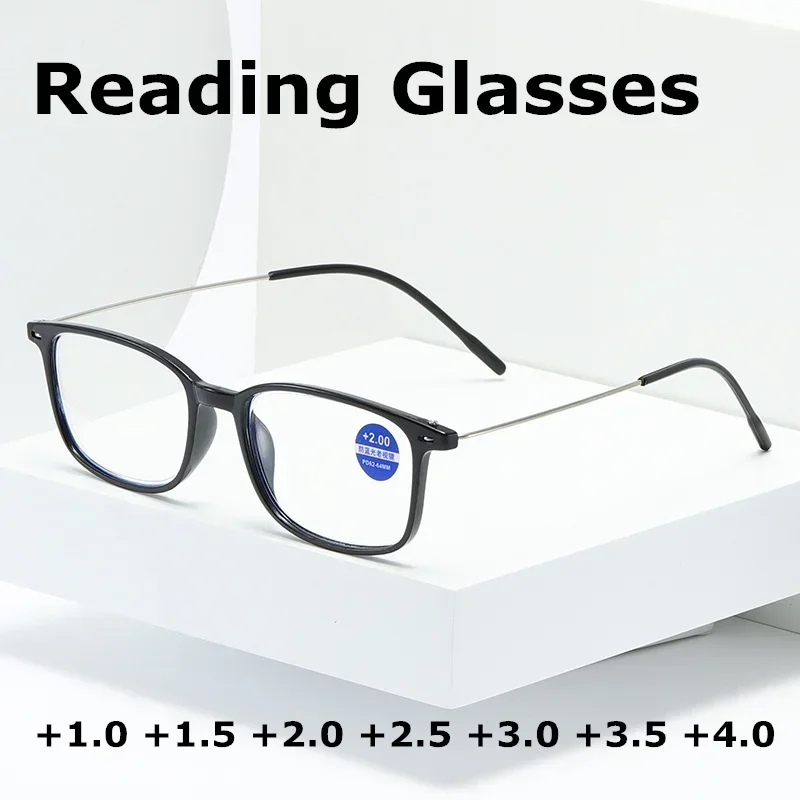 New Fashion Anti-Blue Light Reading Glasses Women Men Optical Computer Glasses Presbyopia +1.0+1.5+2.0+2.5+3.0+3.5+4.0