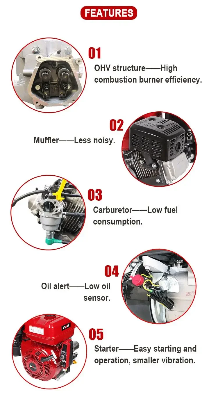 Senci v-twin Durable OHV engine two cylinder horizontal shaft Gasoline engine