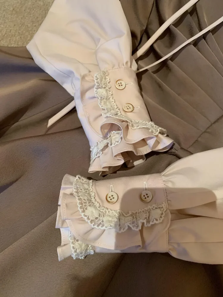 Retro Patchwork Satin Long Sve Dr Women's Autumn Court Sle Waist Cinching Slimming Princ ort Skirt Dr