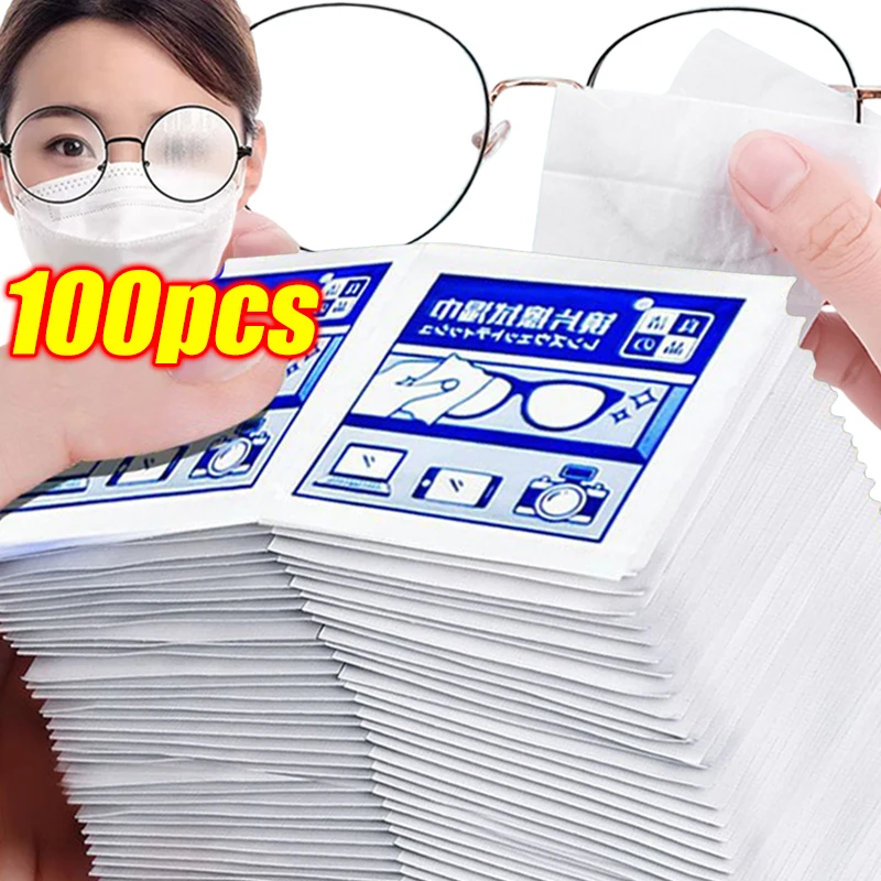 1/100pcs High Quality Cleaning Cloth Glasses Cleaner Cleaning Cloth for Glasses Cloth Len Phone Screen Cleaning Wipes Wholesale