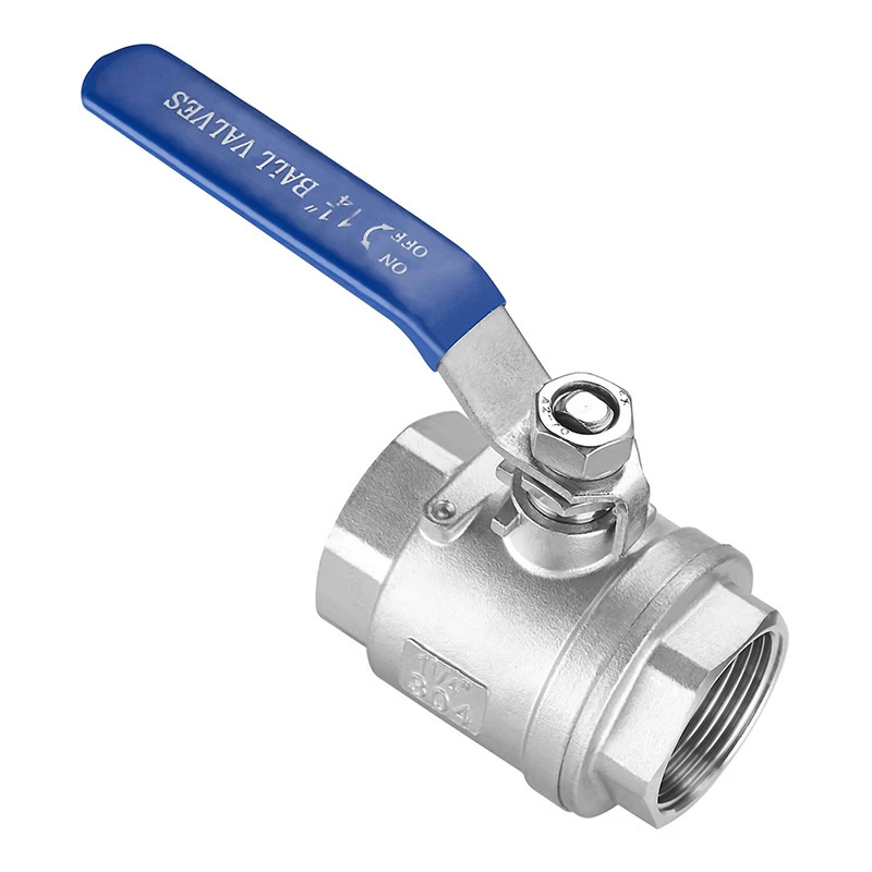 DN8/10/15/20/25/32/40 Stainless Steel 304 SS 2P Two-Piece Female Thread Ball Valve With Vinyl Handle Valves Water Switch